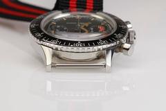 Nivada Grenchen Stainless Steel Chronomaster Aviator Sea Diver Wristwatch
