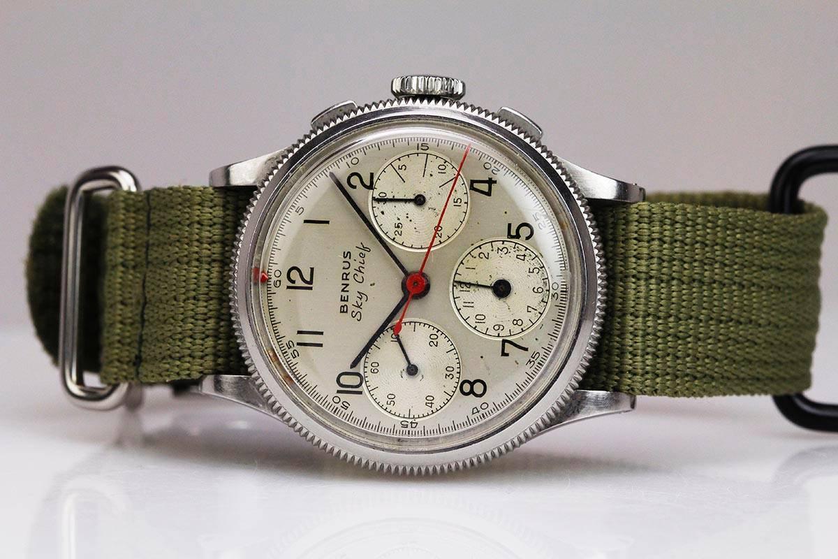 Men's Benrus  Watch Co. Stainless Steel Sky Chief Wristwatch