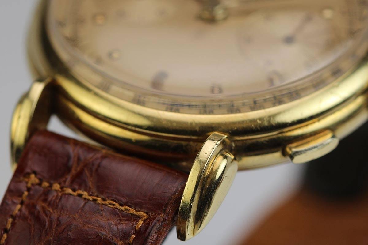 Baume & Mercier Yellow Gold Chronograph Wristwatch, circa 1950s 4