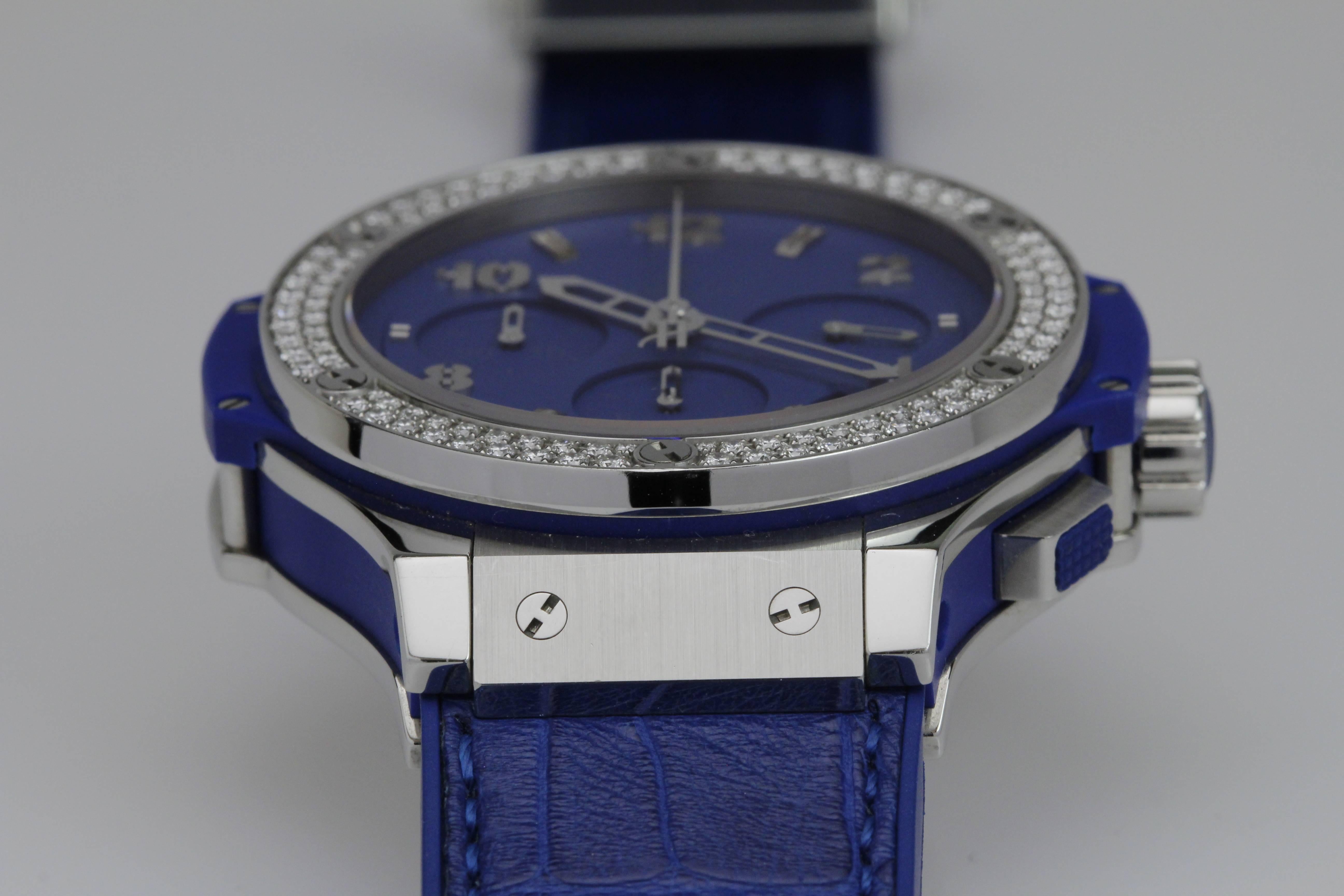 Hublot Titanium Steel Big Bang Tutti Frutti Dark Blue Automatic Wristwatch 1