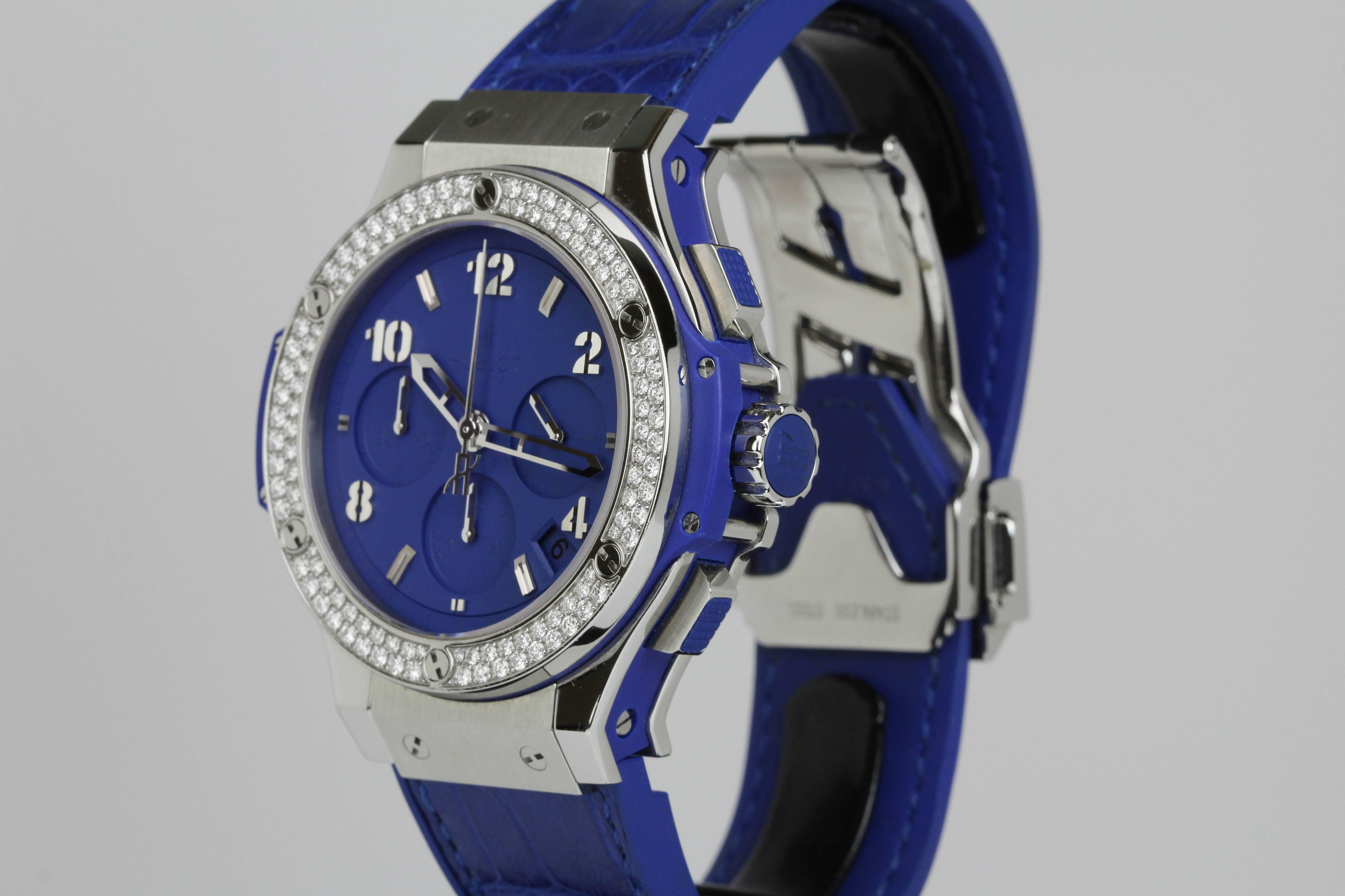 Hublot Titanium Steel Big Bang Tutti Frutti Dark Blue Automatic Wristwatch 3