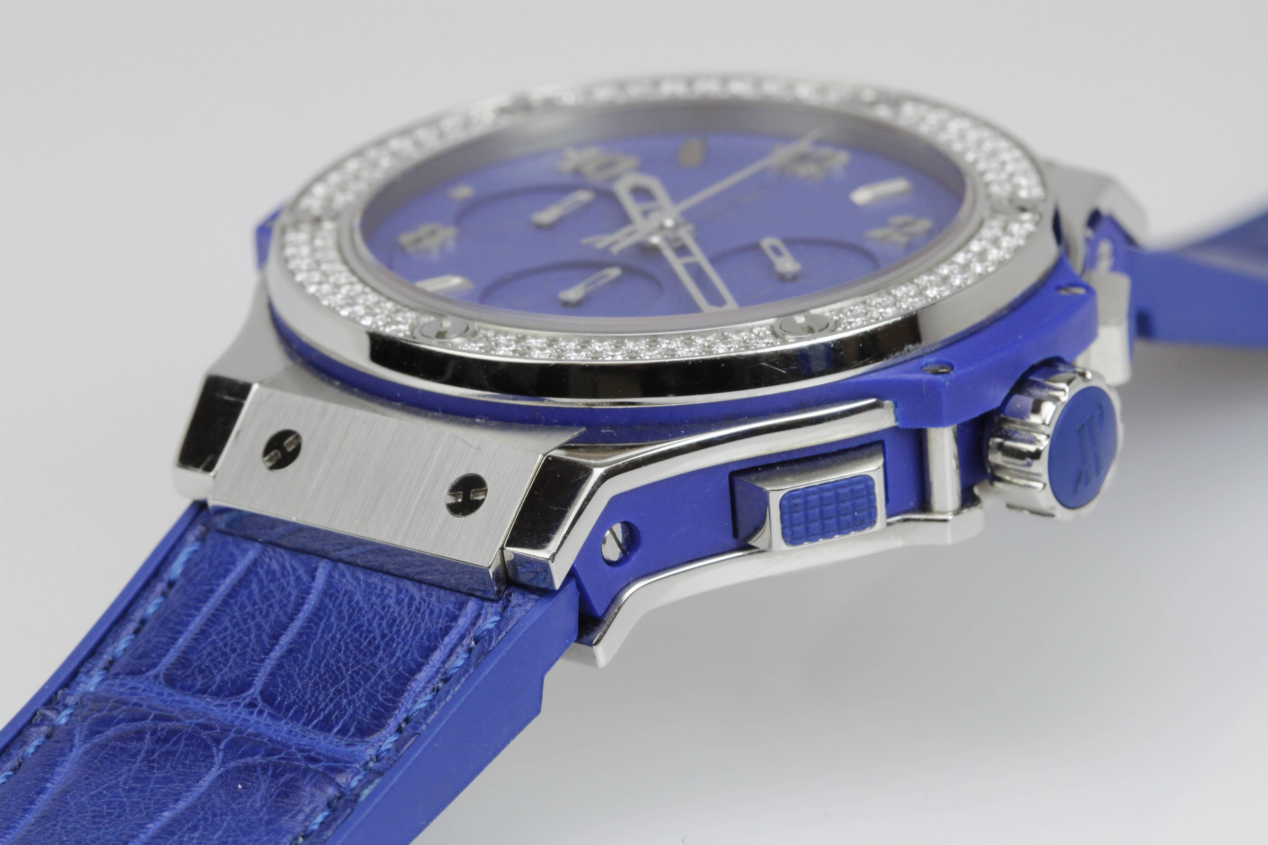 Hublot Titanium Steel Big Bang Tutti Frutti Dark Blue Automatic Wristwatch 4