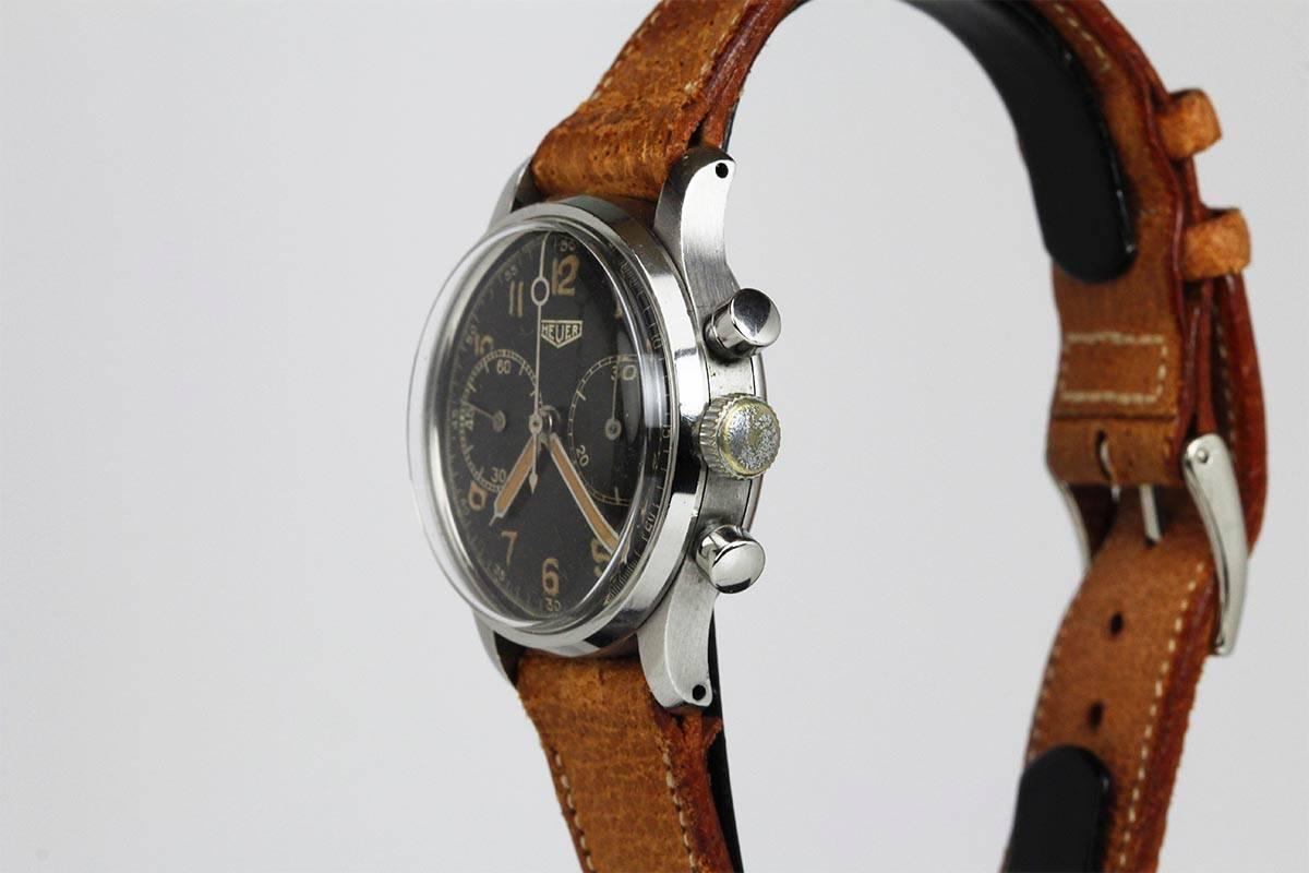 Heuer Stainless Steel Mini Chronograph Wristwatch 1