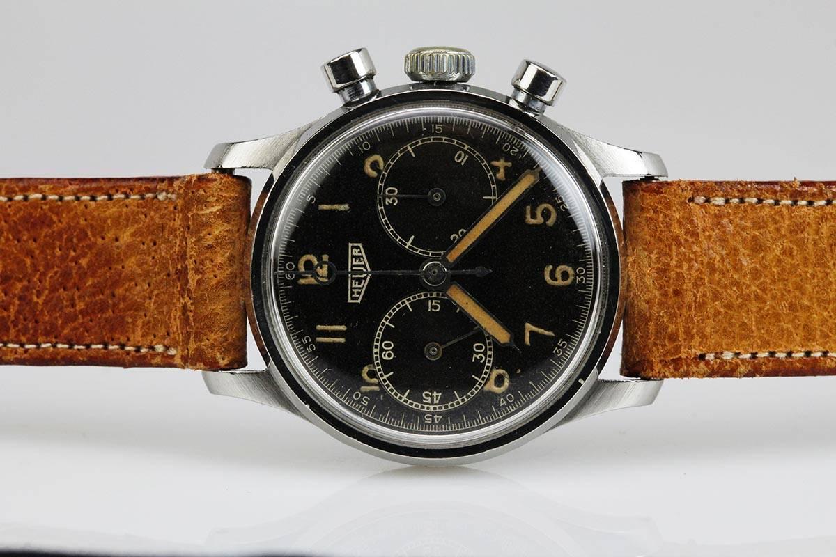 Heuer Stainless Steel Mini Chronograph Wristwatch 3