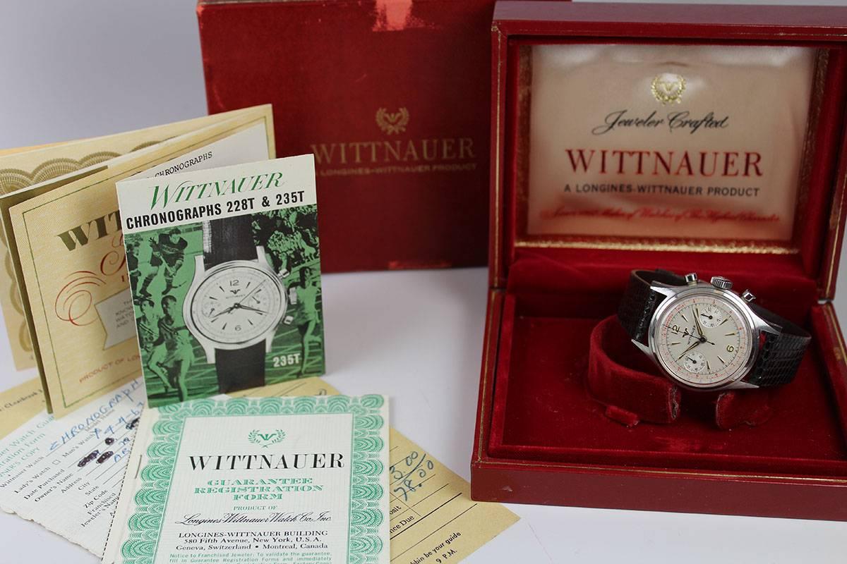 Wittnauer Stainless Steel Chronograph Wristwatch Ref 3256, circa 1960 2