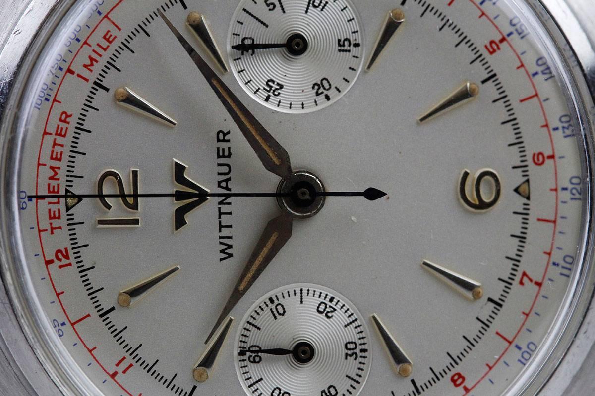 Wittnauer Stainless Steel Chronograph Wristwatch Ref 3256, circa 1960 3