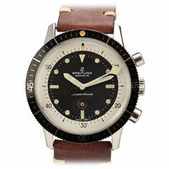Vintage Breitling Stainless Steel  Superocean Wristwatch Ref 2005