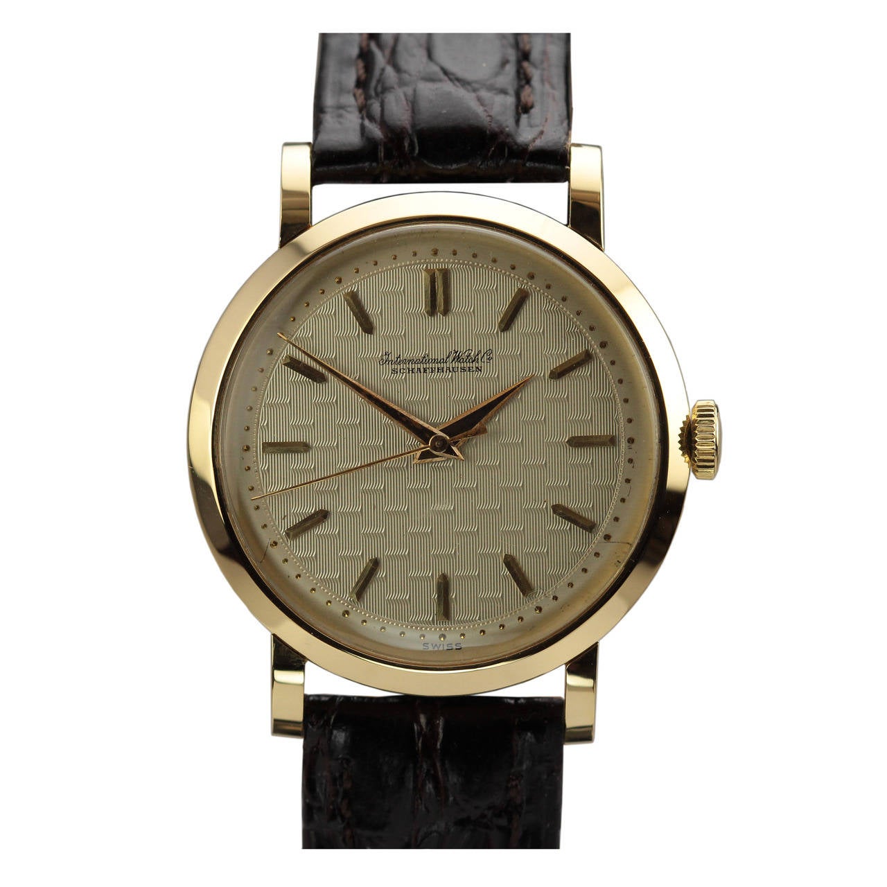 IWC Yellow Gold Manual Wind Wristwatch