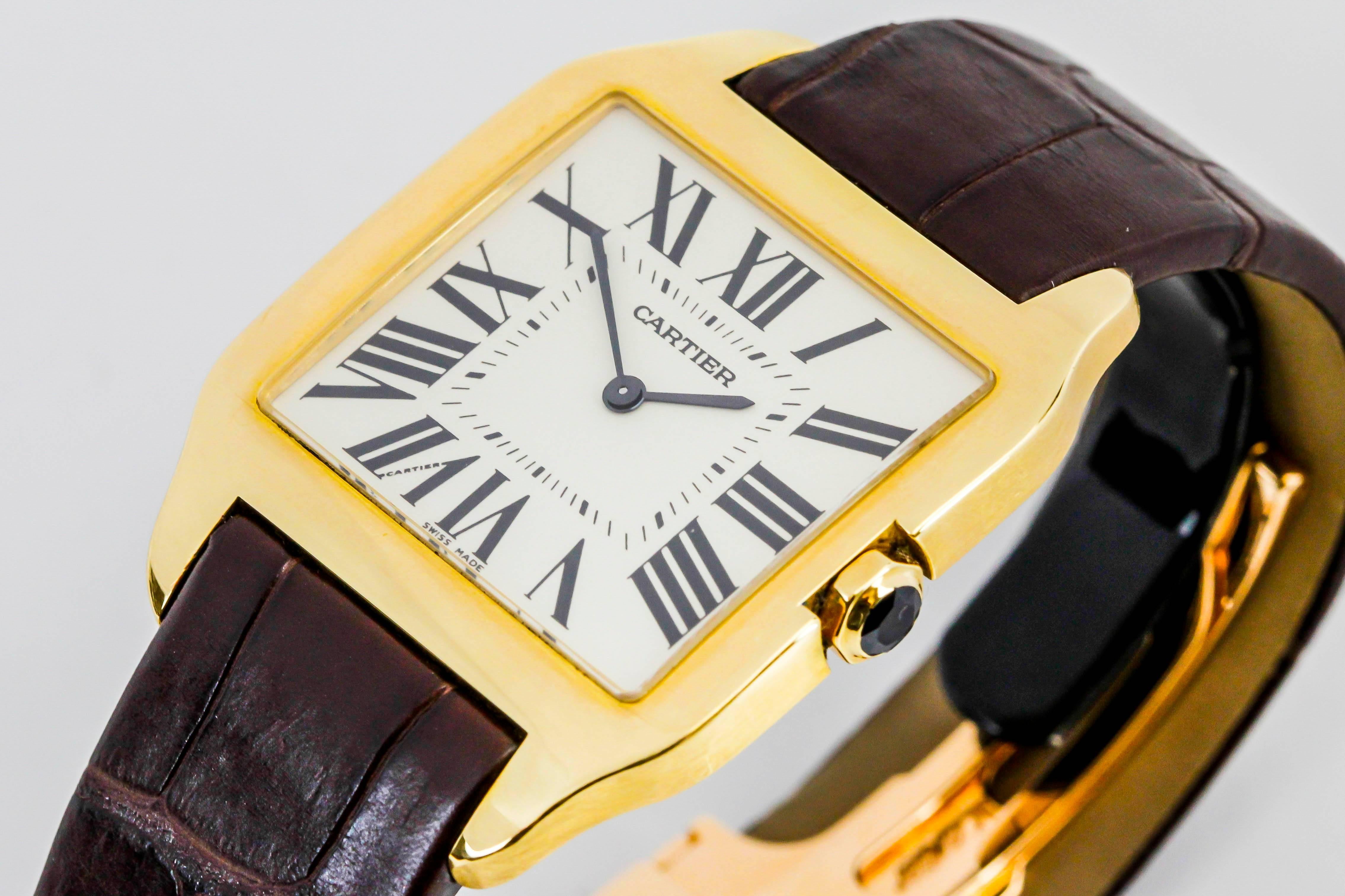 Cartier Yellow Gold Santos Dumont Wristwatch, circa 2005 1