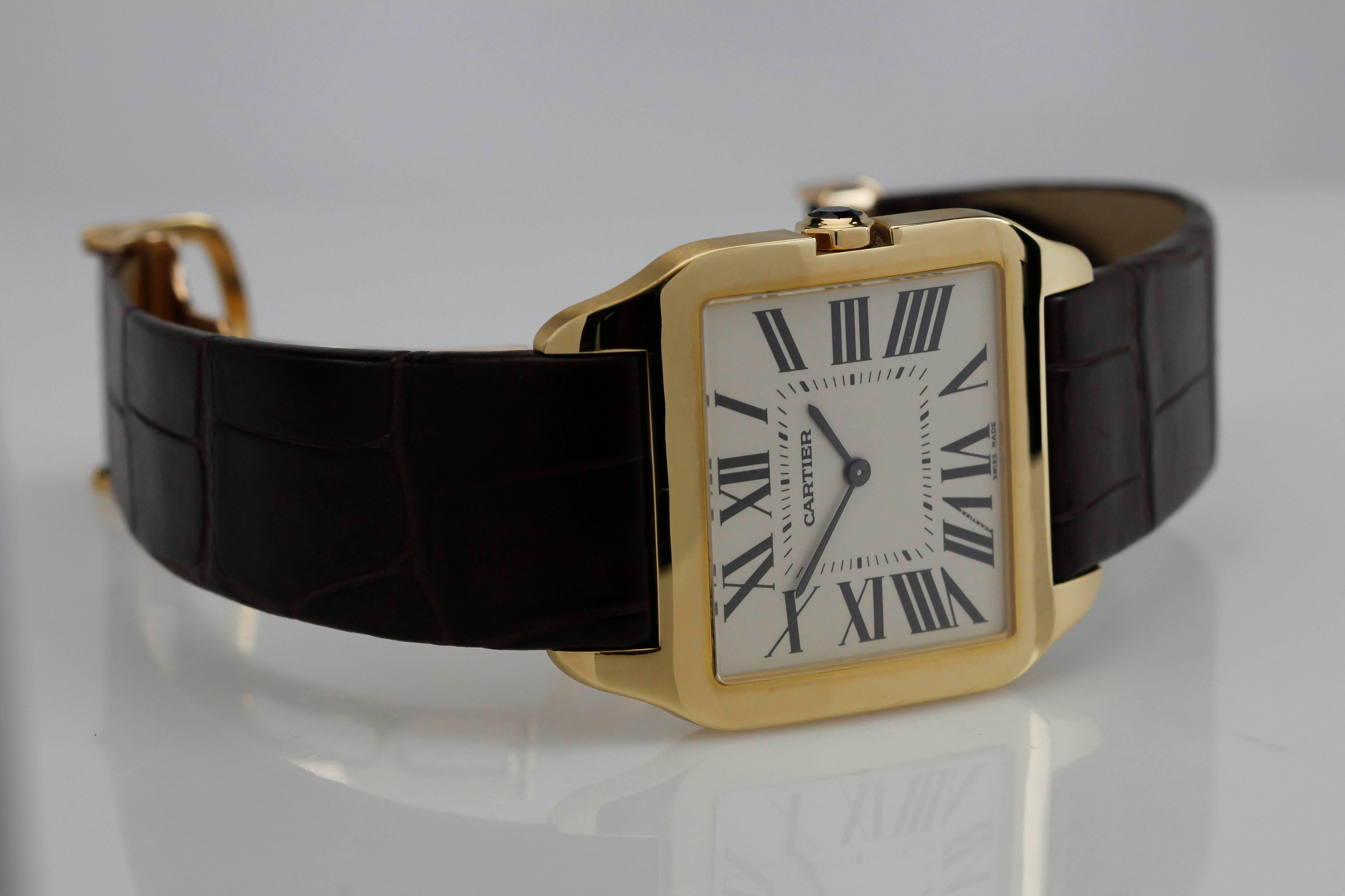 Cartier Yellow Gold Santos Dumont Wristwatch, circa 2005 2