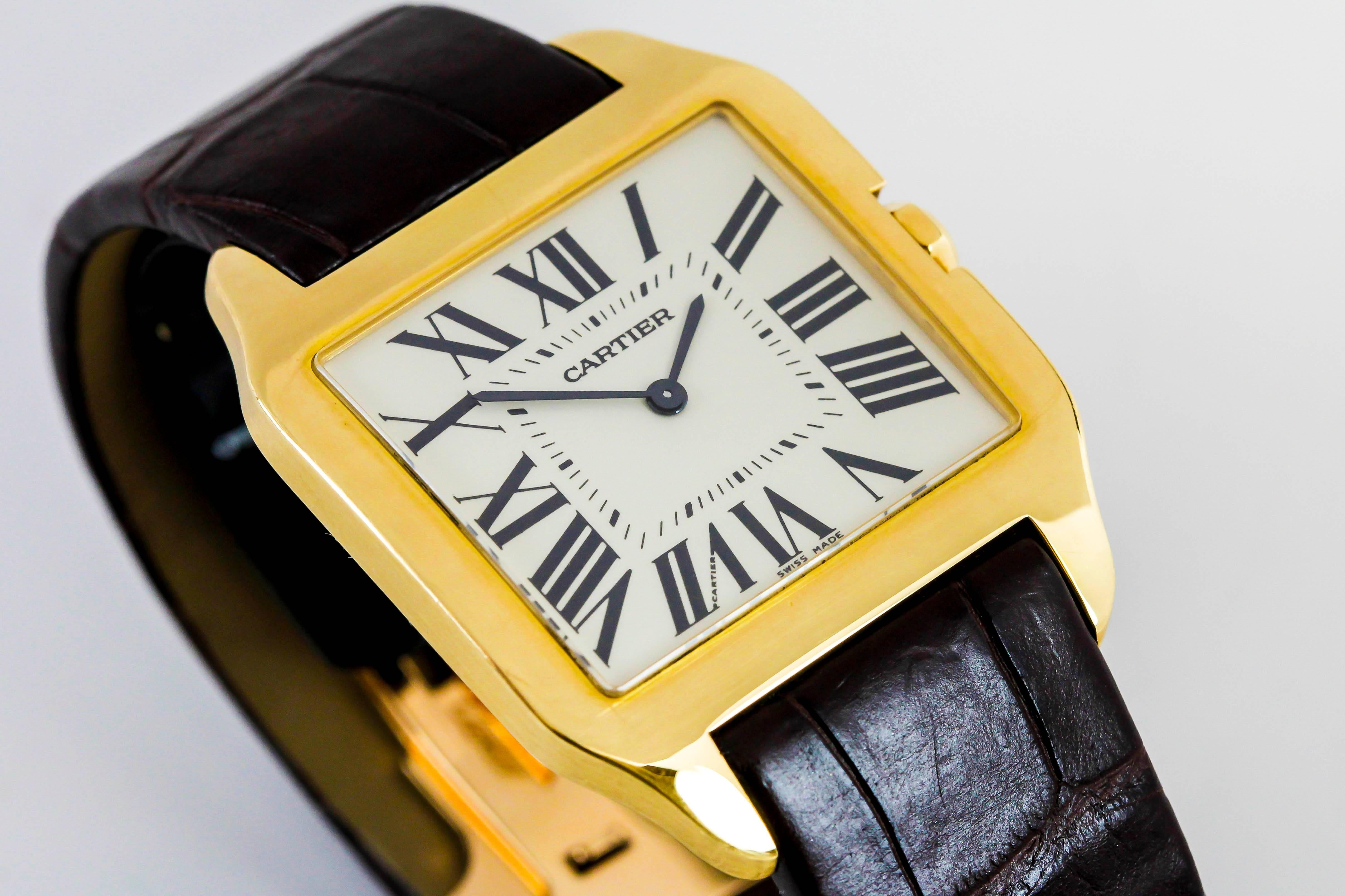 Cartier Yellow Gold Santos Dumont Wristwatch, circa 2005 3