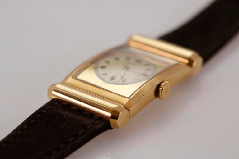 Audemars Piguet Yellow Gold Art Deco Tank Scroll Lugs Wristwatch at ...