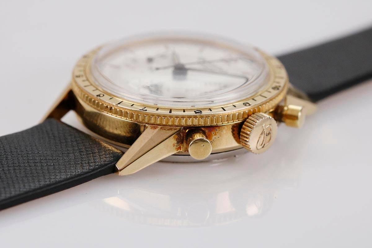 Wakmann Gigandet Gold-Plated Incabloc Chronograph Wristwatch, circa 1960s 1