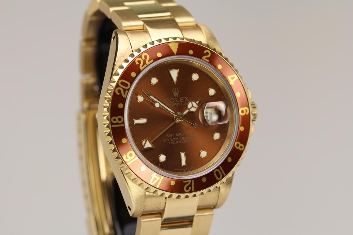 Men's Rolex Yellow Gold GMT-Master II Wristwatch Ref 16718