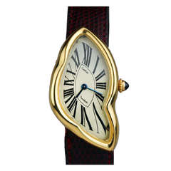 Cartier London Yellow Gold Crash Wristwatch made in 1967