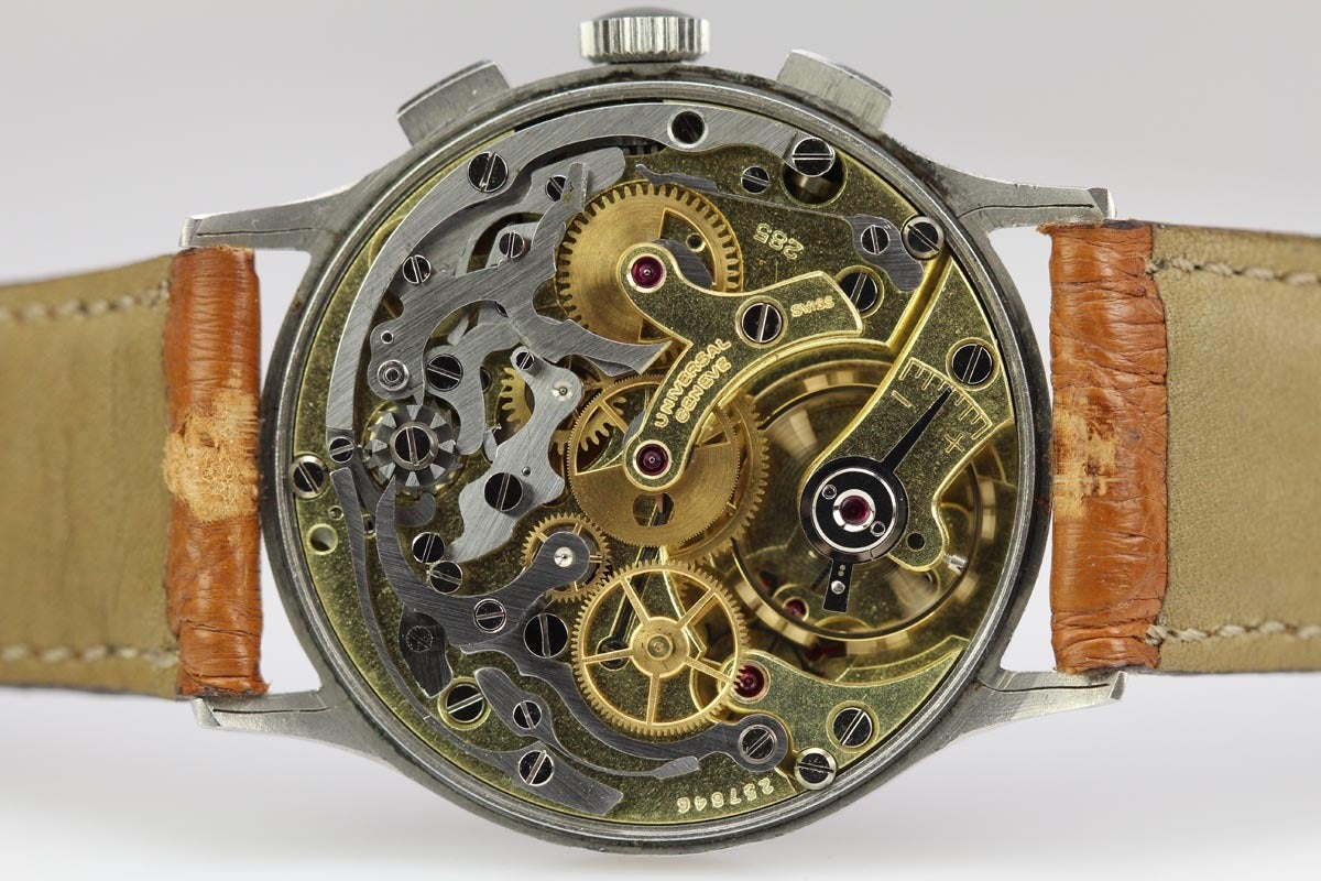 Men's Universal Geneve Stainless Steel Uni-Compax Ref 224100 Wristwatch