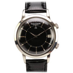 Retro Jaeger LeCoultre Stainless Steel Memovox Wristwatch