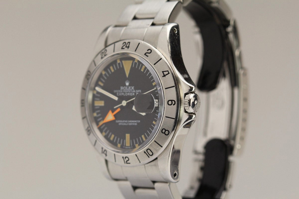Rolex Stainless Steel Explorer II Freccione Wristwatch Ref 1655 In Excellent Condition In Miami Beach, FL