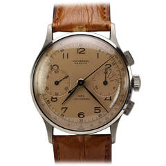 Universal Geneve Stainless Steel Uni-Compax Ref 224100 Wristwatch