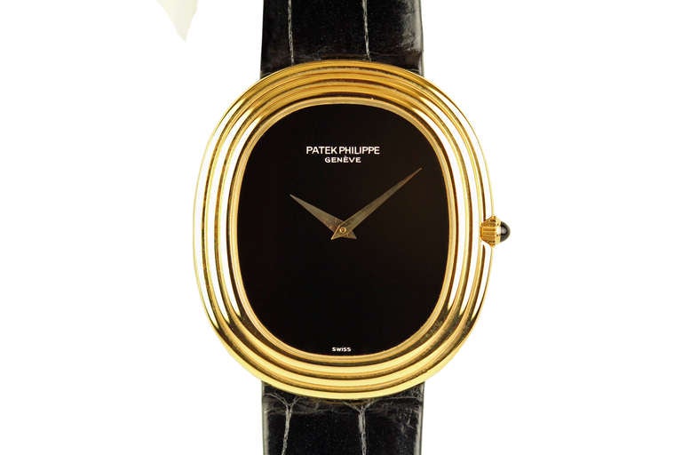 Patek Philippe 18k Gelbgold Ellipse Armbanduhr, Ref 3634, circa 1970er Jahre.