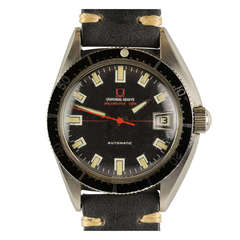 Universal Stainless Steel Polerouter Sub Automatic Wristwatch circa 1960s