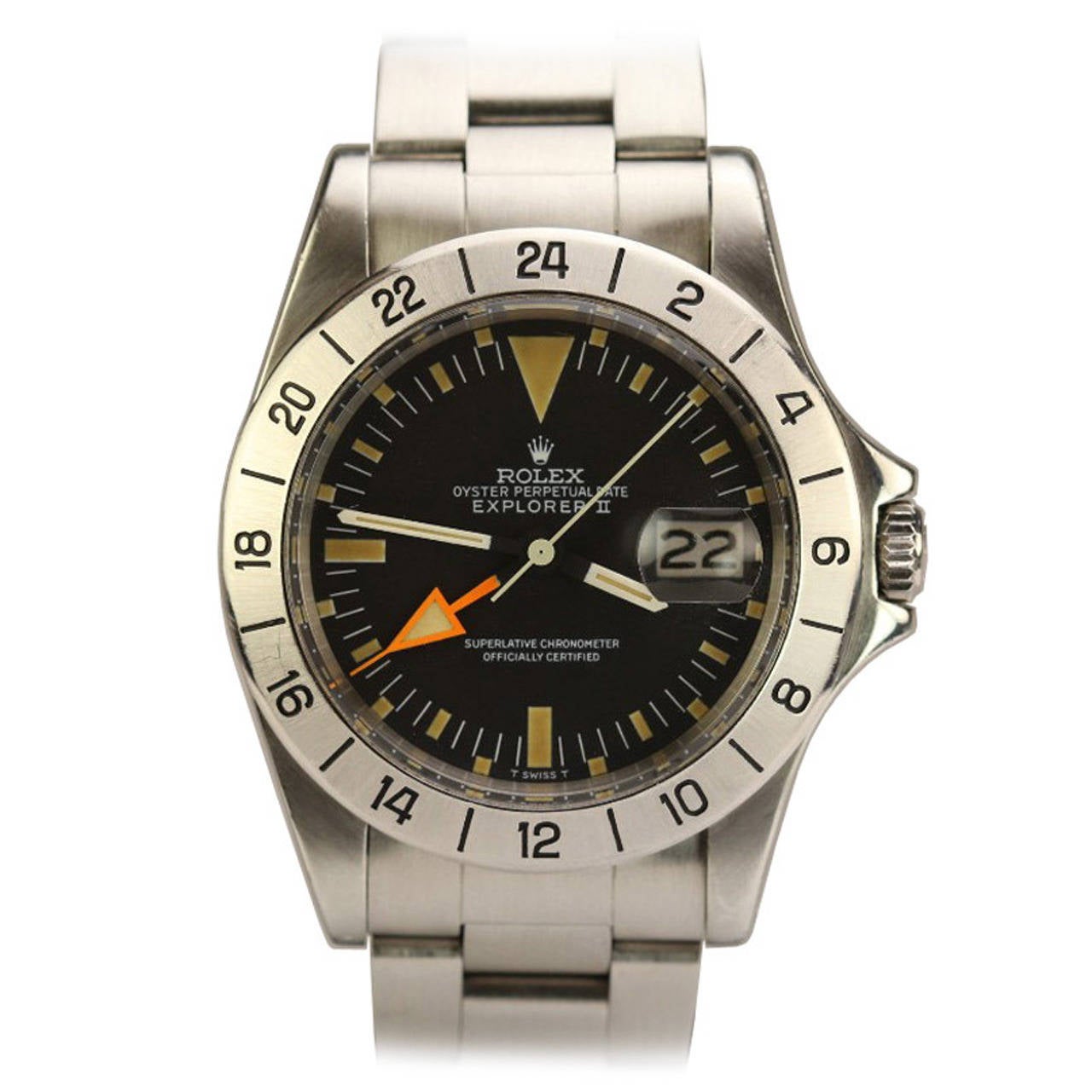 Rolex Stainless Steel Explorer II Freccione Wristwatch Ref 1655