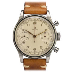 Omega Stainless Steel Chronograph Wristwatch Ref 2077-1