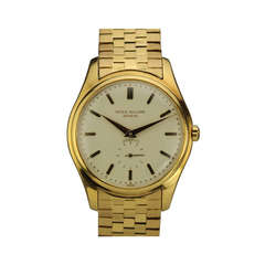 Patek Philippe Yellow Gold Automatic Wristwatch Ref 2526 Retailed by Gubelin