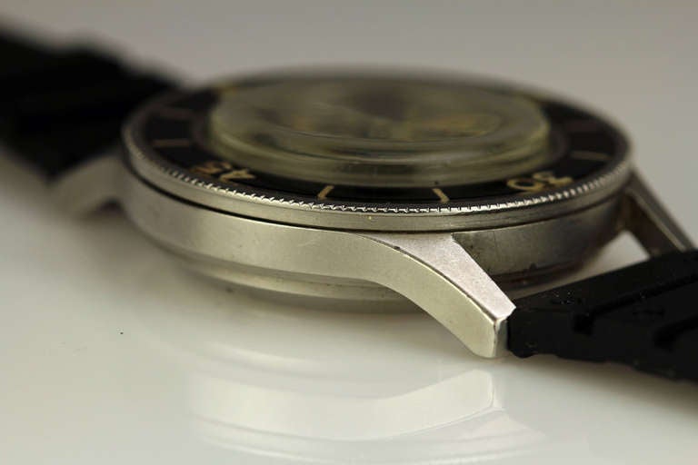 Blancpain Stainless Steel Aqualung Diver's Wristwatch circa 1950s 1