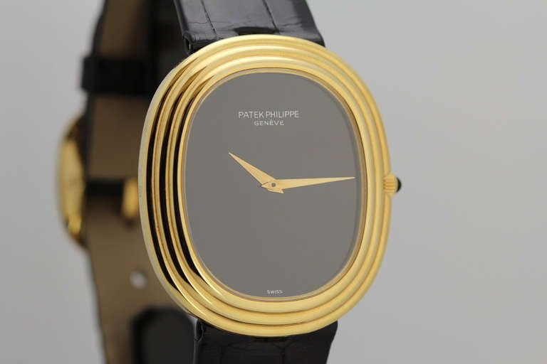 Patek Philippe Gelbgold Ellipsen-Armbanduhr Ref 3634 Herren