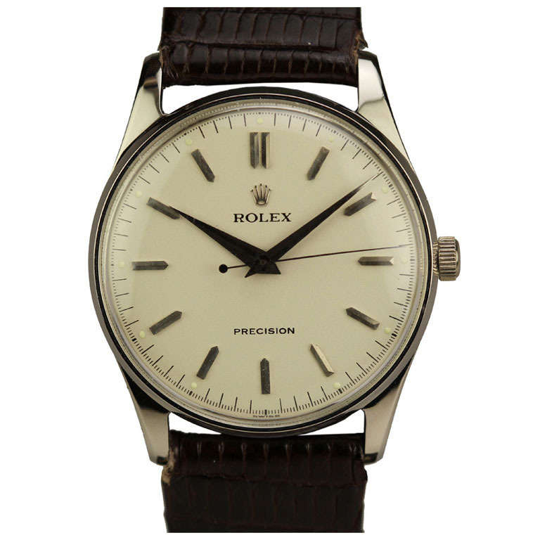 Rolex Stainless Steel Precision Wristwatch Ref 8051 circa 1950s at ...