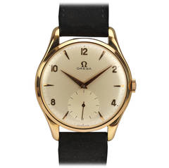 Vintage Omega Rose Gold Calatrava Wristwatch Ref 2620