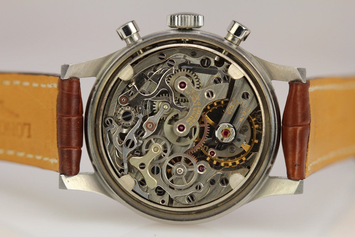 Minerva Stainless Steel Chronograph Wristwatch 3