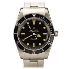Vintage Rolex Stainless Steel James Bond Submariner Wristwatch Ref 5508