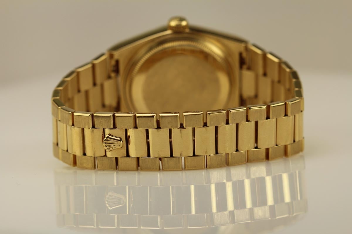 Rolex Yellow Gold Day-Date Quartz Wristwatch Ref 19018 1