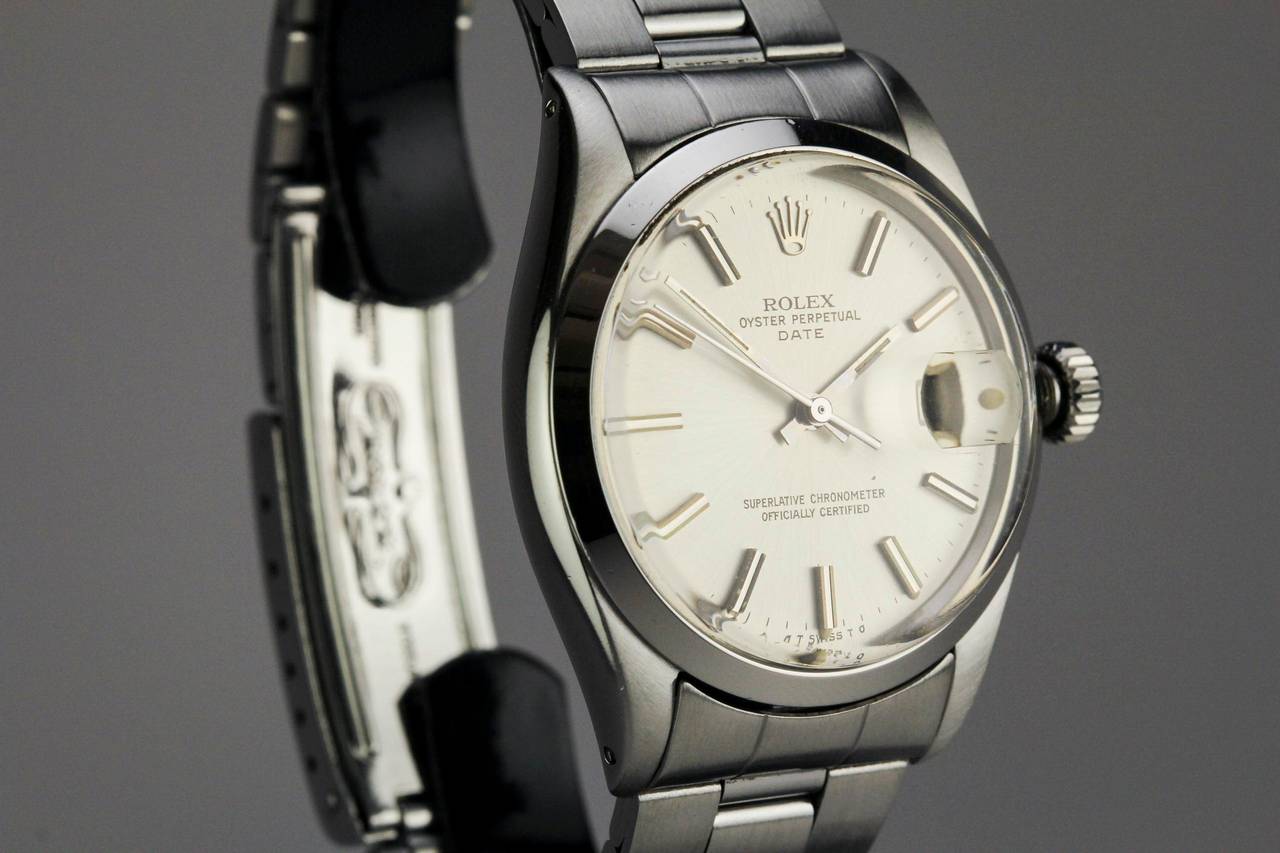 Rolex Stainless Steel Oyster Perpetual Date Wristwatch Ref 1500 3