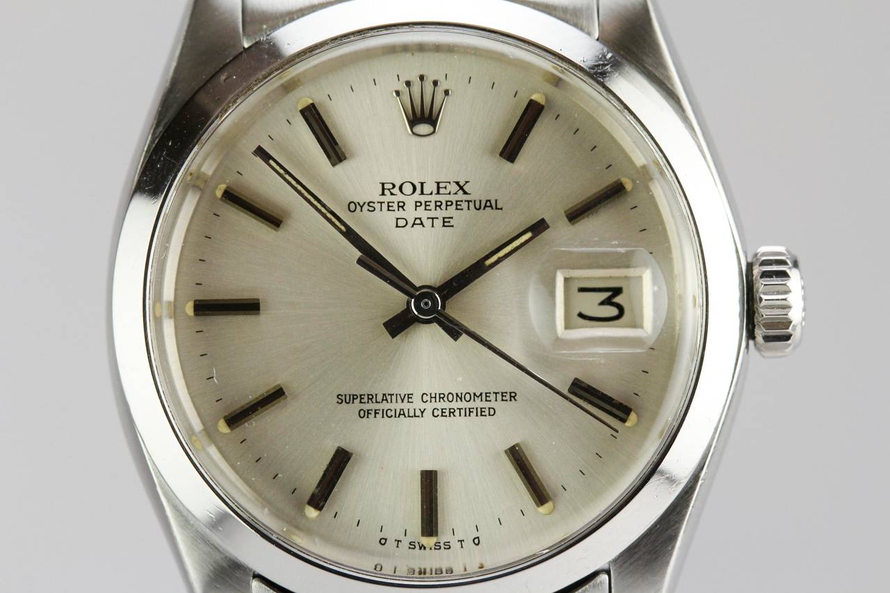 Rolex Stainless Steel Oyster Perpetual Date Wristwatch Ref 1500 2