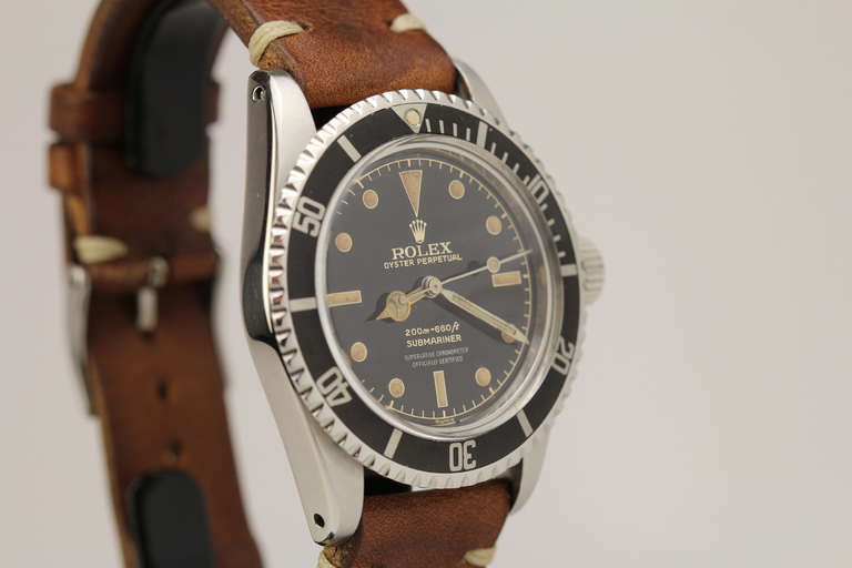 Men's Rolex Stainless Steel Submariner Wristwatch with Gilt Dial Ref 5512 circa 1962