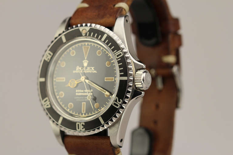 Rolex Stainless Steel Submariner Wristwatch with Gilt Dial Ref 5512 circa 1962 1