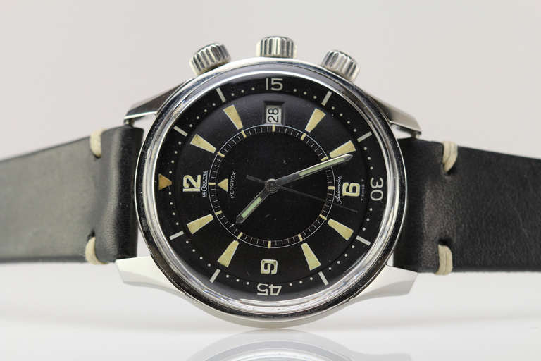 Jaeger-LeCoultre Stainless Steel Polaris Alarm Wristwatch circa 1960s 2