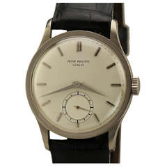 Patek Philippe White Gold Calatrava Wristwatch Ref 570 circa 1950s