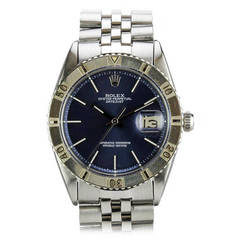 Vintage Rolex Stainless Steel Datejust WG Thunderbird Bezel Wristwatch Ref 1625