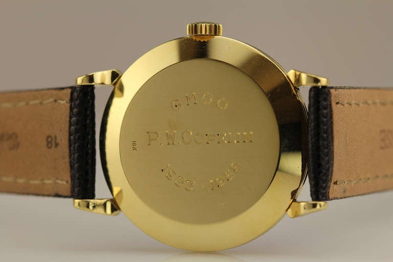 Patek Philippe Yellow Gold Oversized Calatrava Wristwatch Ref 1578 circa 1950s