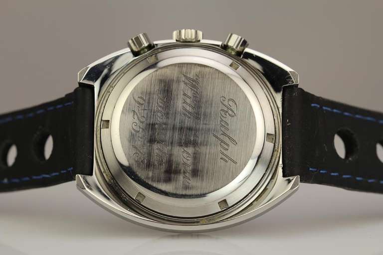 Men's Heuer Stainless Steel Autavia Chronograph Wristwatch Jo Siffert Edition