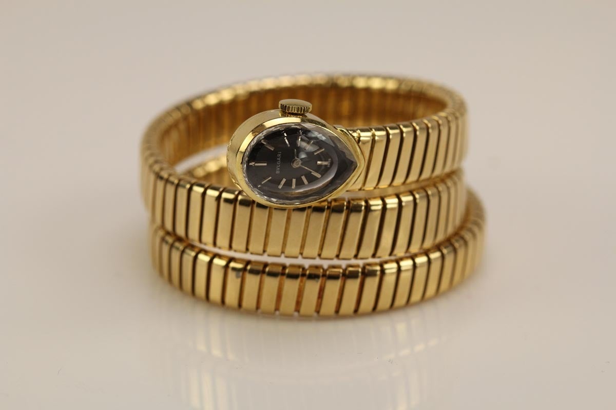 Bulgari Lady's Yellow Gold Juvenia Tubogas Snake Wristwatch 2