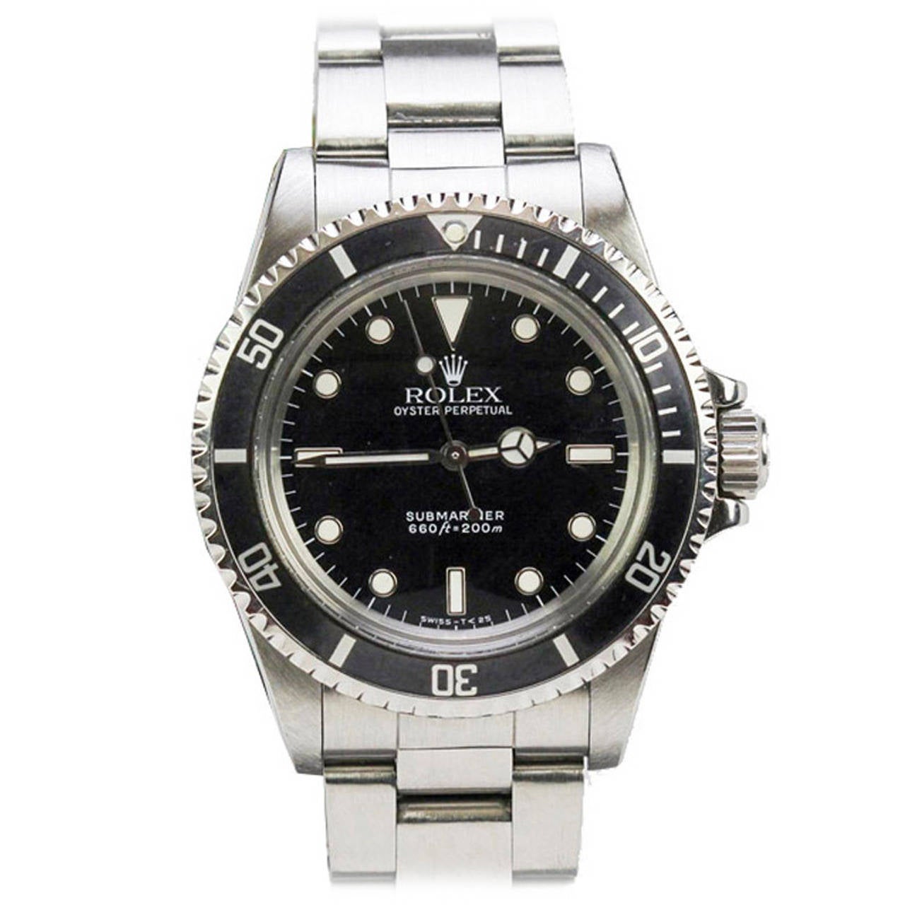 Rolex Stainless Steel Submariner-L Series Wristwatch Ref 5513