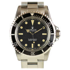 Rolex Edelstahl Submariner Armbanduhr Ref 5513 um 1983