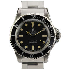 Retro Rolex Stainless Steel Submariner Ref 5513 circa 1968