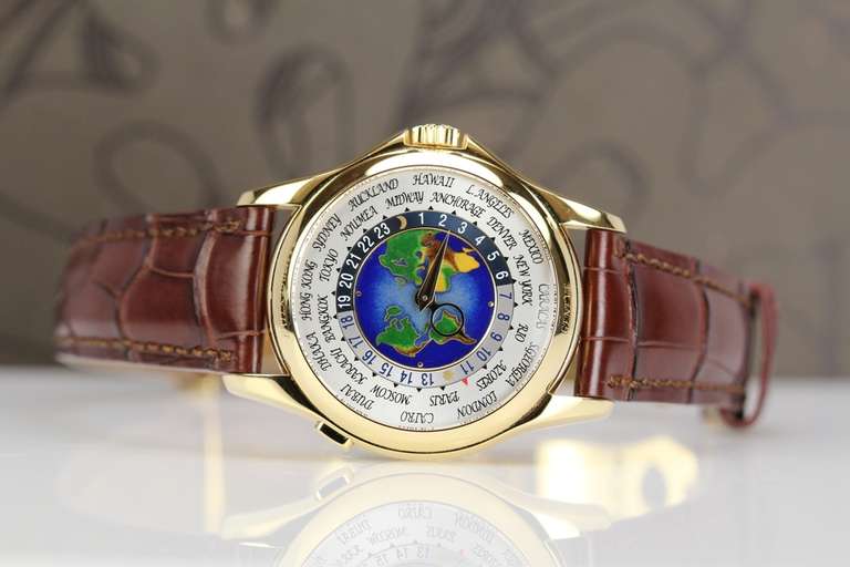 Men's Patek Philippe Yellow Gold Ref World Time Wristwatch Ref 5131J