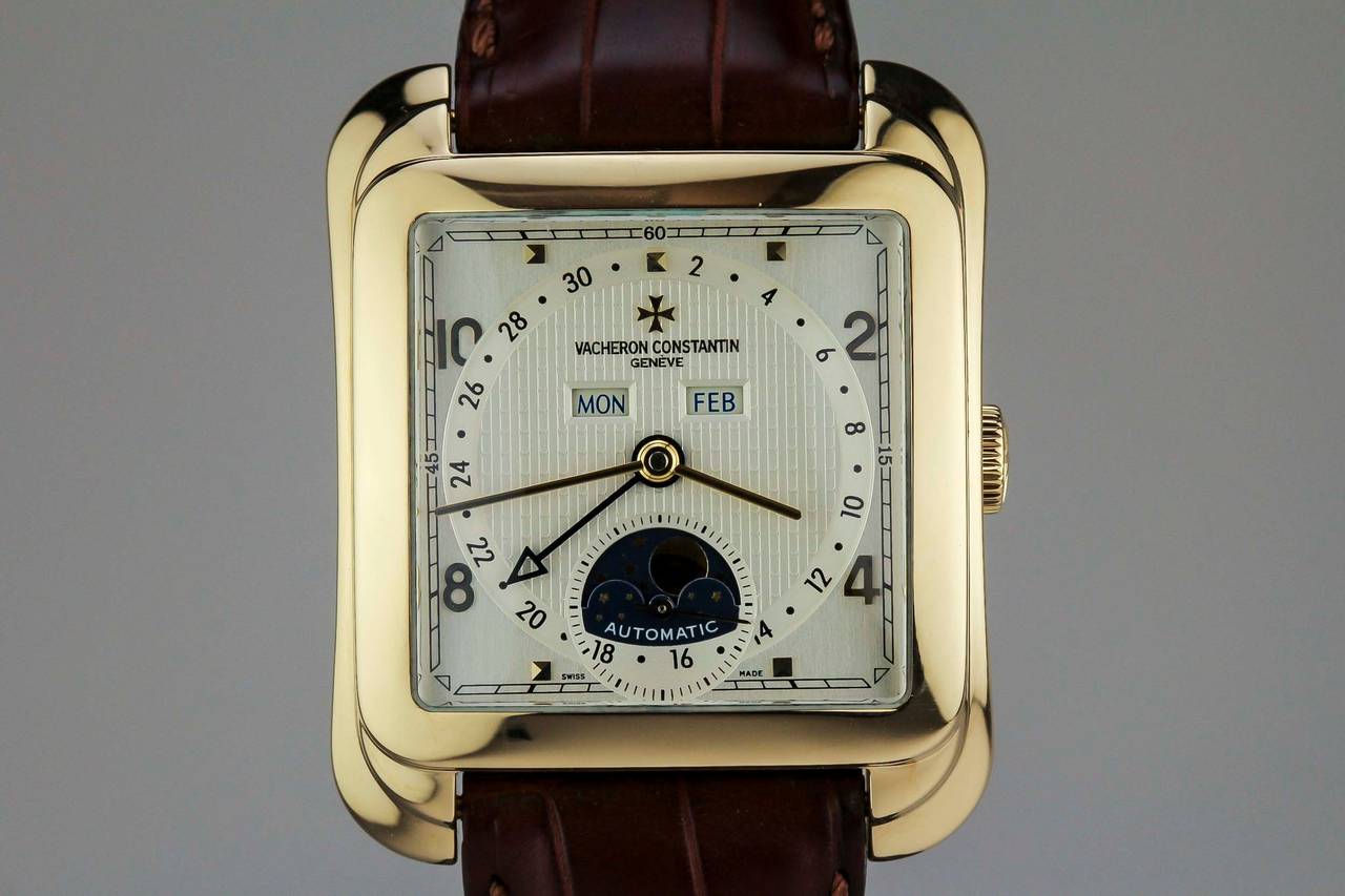 Vacheron Constantin Yellow Gold Toledo Automatic Wristwatch Ref 47300 In Excellent Condition In Miami Beach, FL